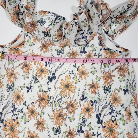 Max Studio Floral Ruffled Dress Size XS Maxi - Picture 12 of 12